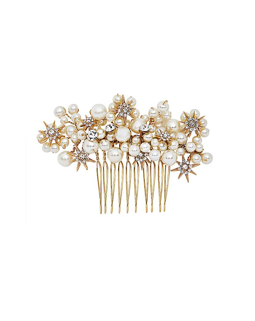 Jon Richard Star And Pearl Hair Comb