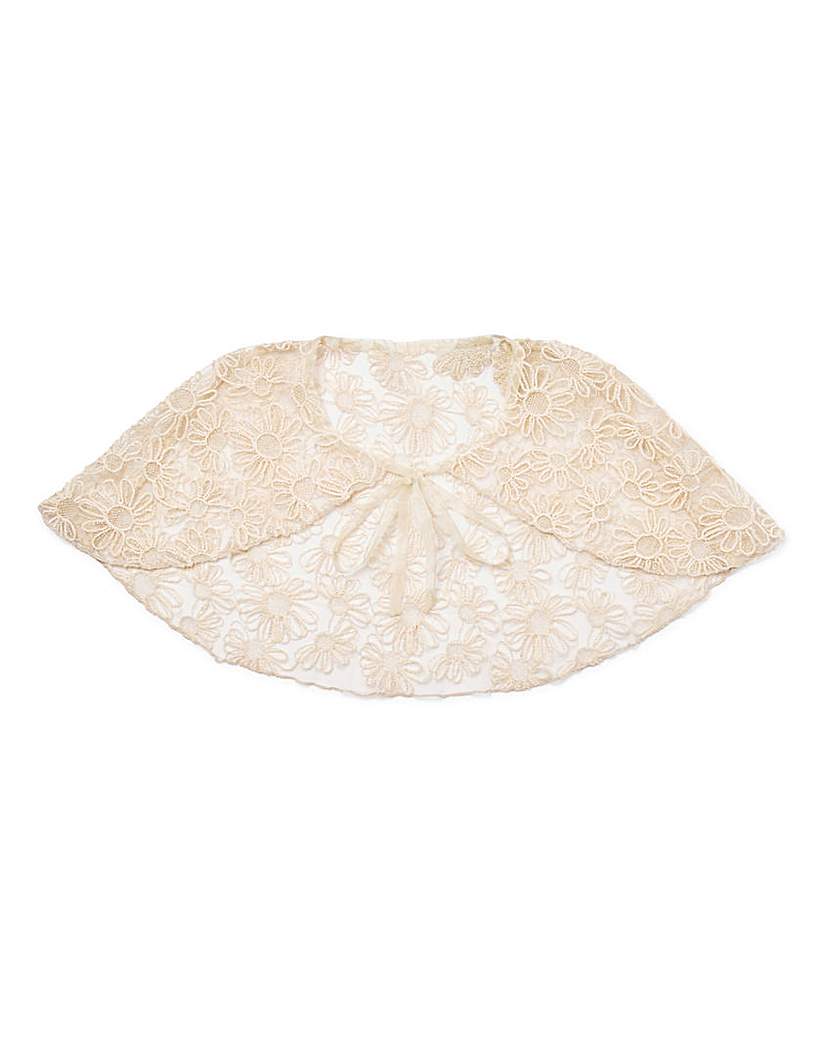 Ribbon And Asher Flower Lace Cape
