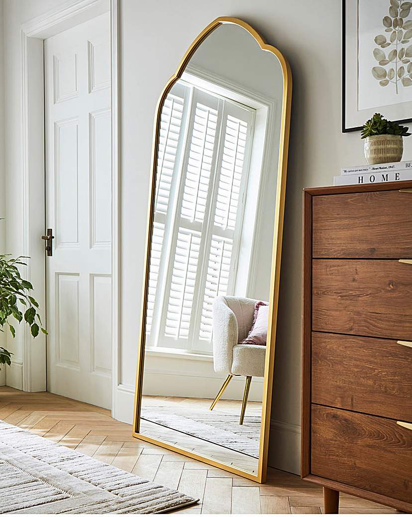 New In - Gold Arched Leaner Mirror