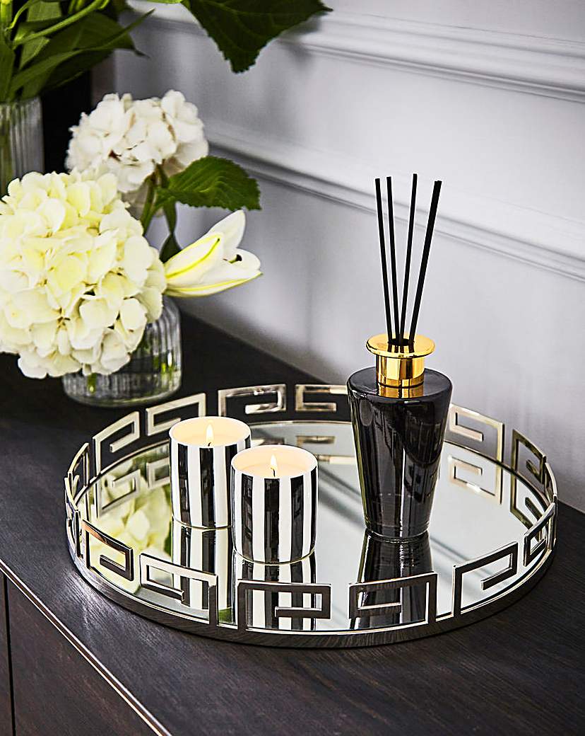 Joanna Hope Greek Key Mirrored Tray