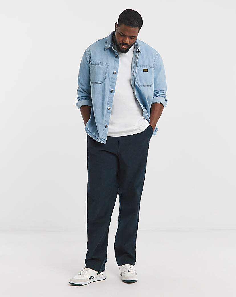 Pure Cotton Crew Neck T-Shirt Extra Long