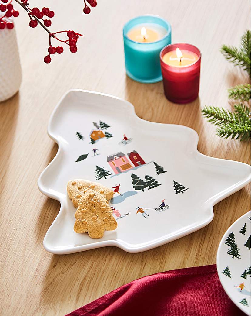 New In - Joyful Winter Tree Serving Platter