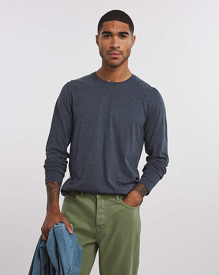 Pure Cotton Long Sleeve Crew Neck TShirt