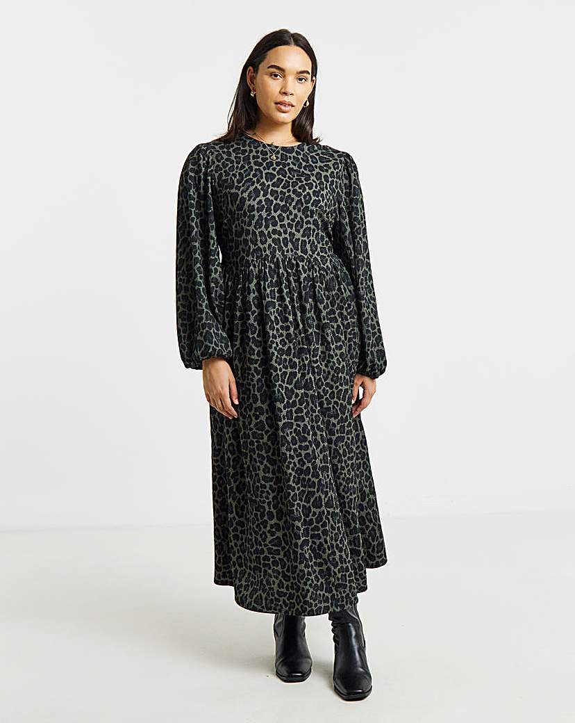Simply Be Waffe Drop Hem Dress