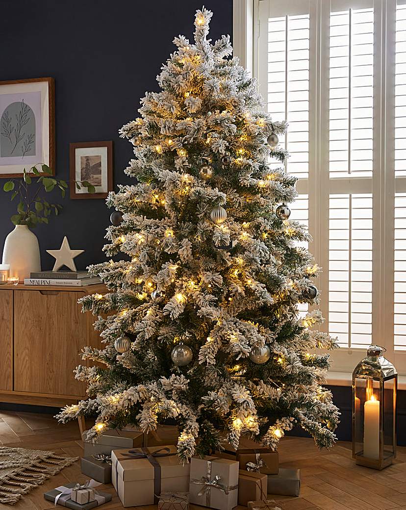 Pre-Lit Aspen Flocked Christmas Tree