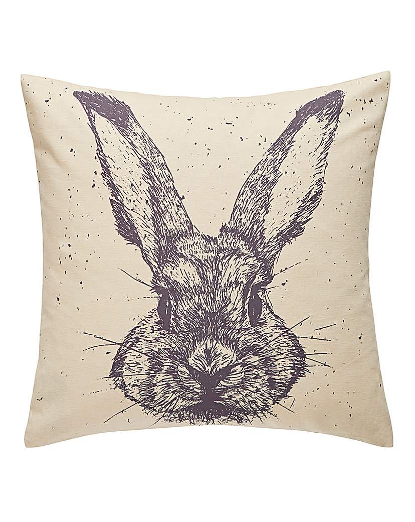 Rabbit Sketch Cushion Cover