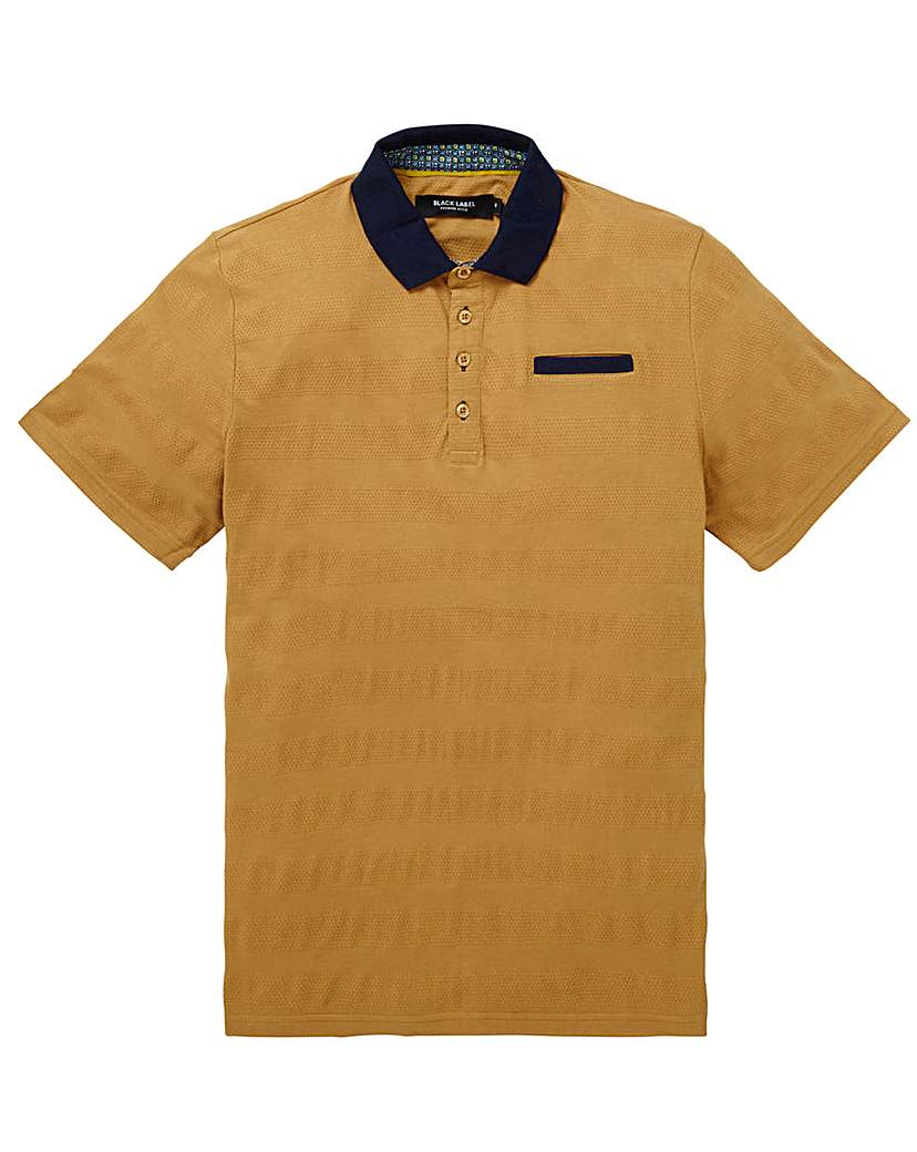 Image of Black Label Textured Polo Long