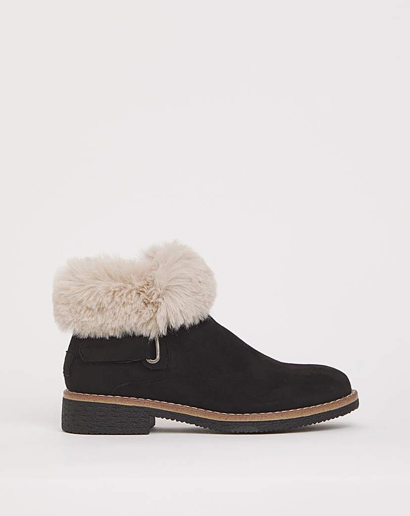 Cushion Walk Fur Crepe Boot E Fit