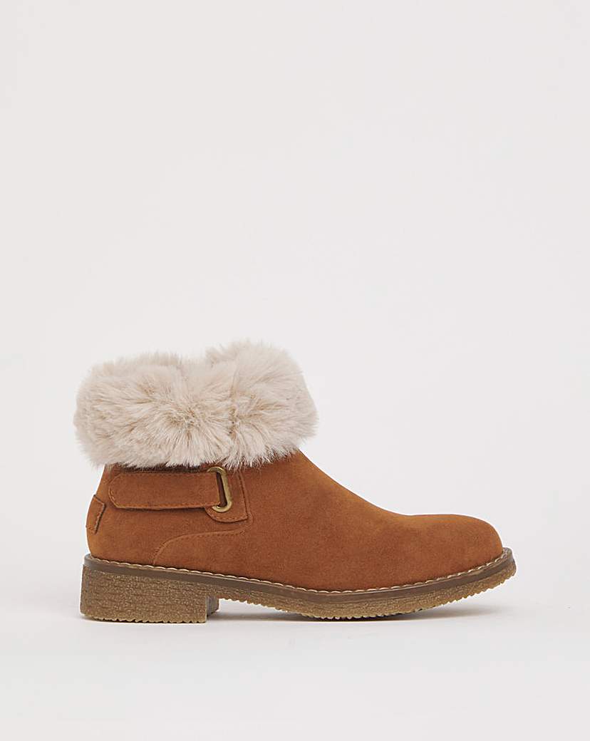 Cushion Walk Fur Crepe Boot E Fit