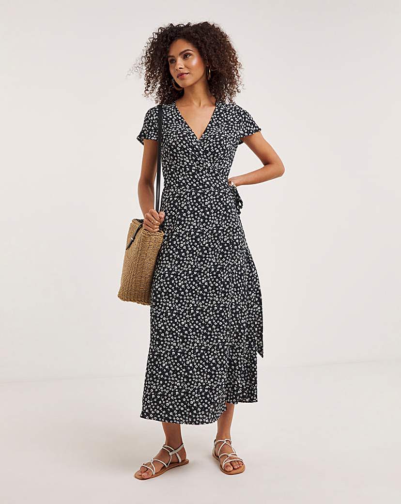 Ro&Zo Ditsy Floral Wrap Dress