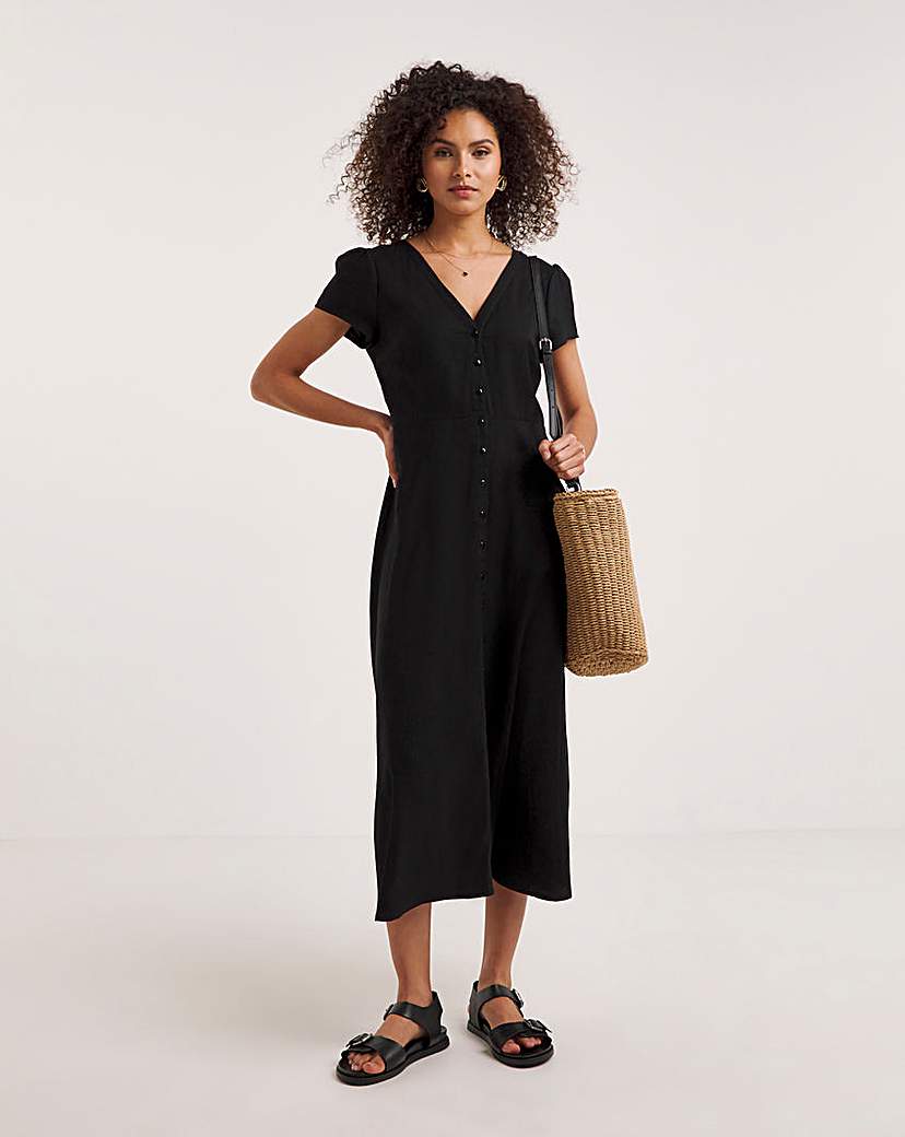 Ro&Zo Button Front Midi dress