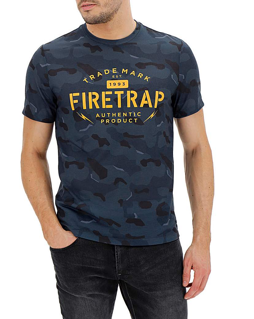 Image of Firetrap Camo Print T-Shirt Long