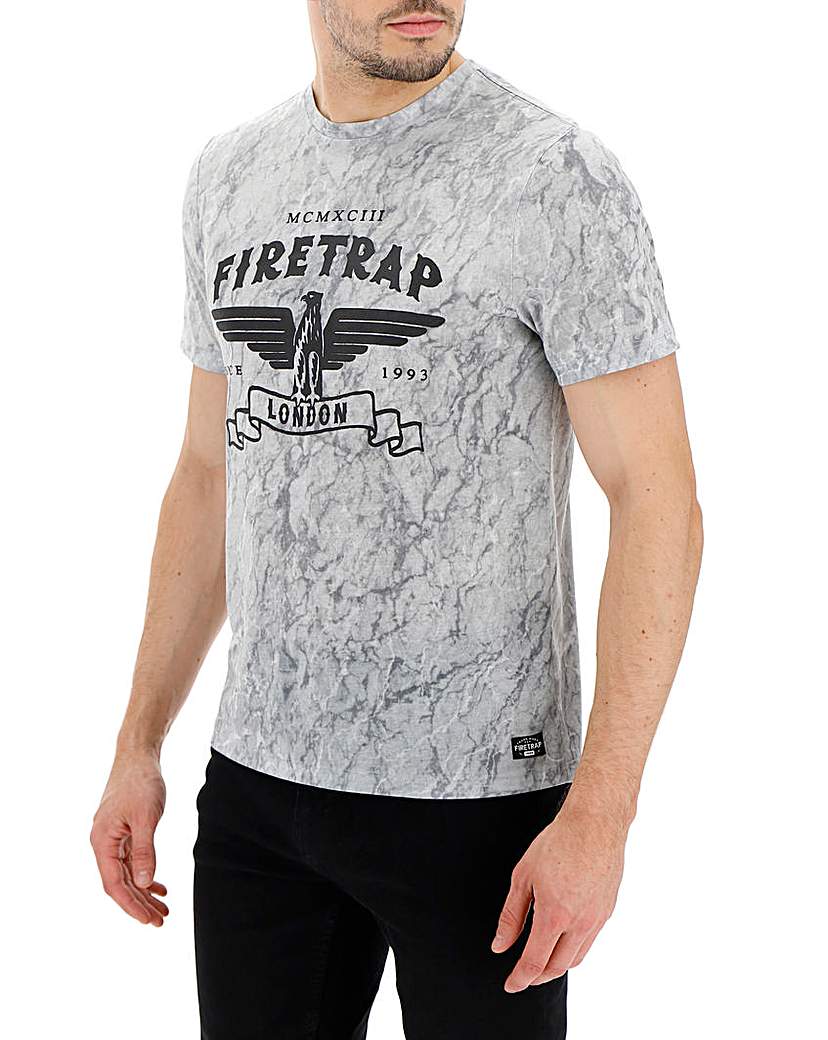 Image of Firetrap Marble Print T-Shirt