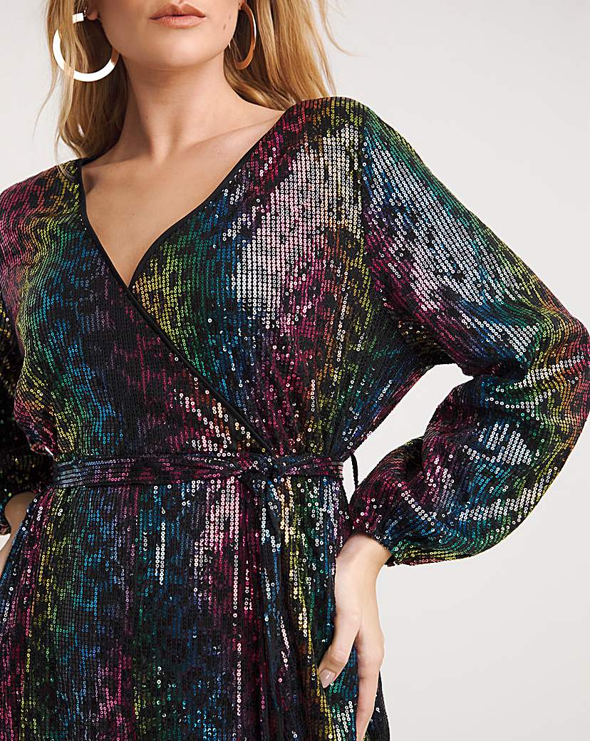 Lovedrobe sequin Belted Mini Dress