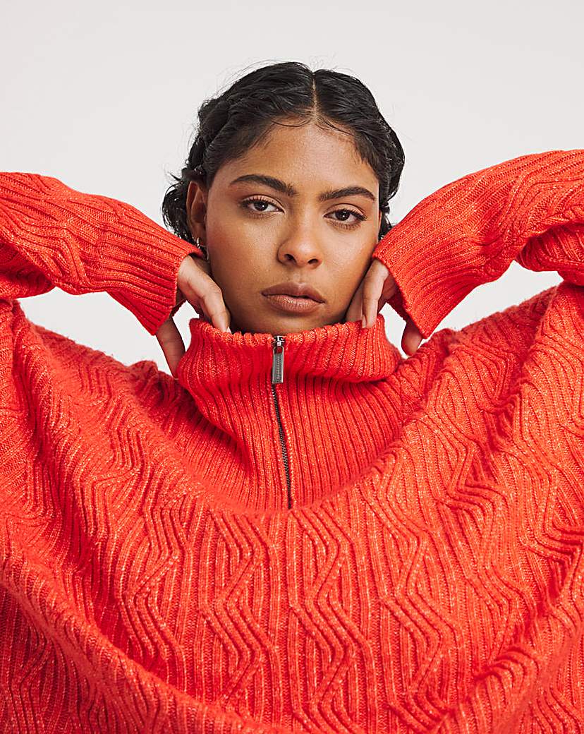 Native Youth Funnel Neck Cable Jumper