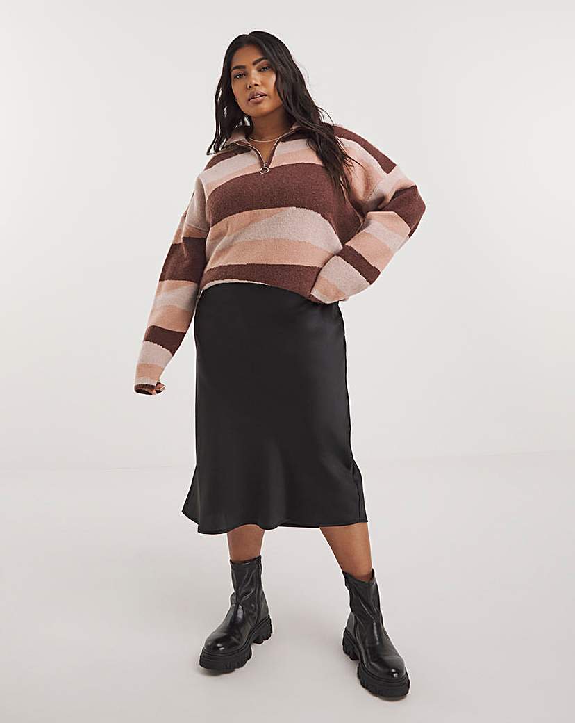 Lovedrobe Abstract Zip-Up Jumper