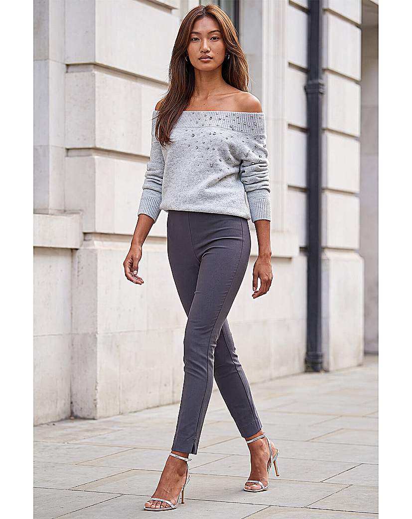 Roman Full Length Elastic Waist Trousers