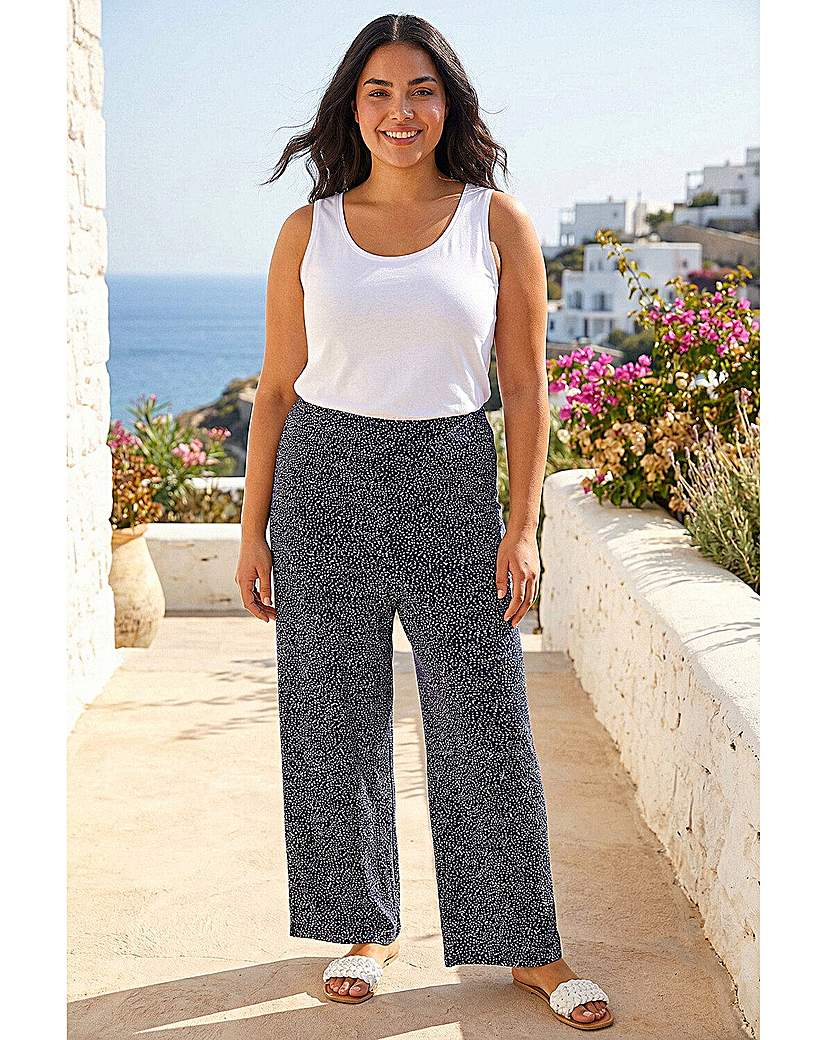 Roman Curve Women's Palazzo Trousers Black Size 22/24