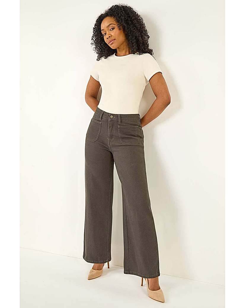 Roman Petite Women's Jeans - Size 16 - Taupe