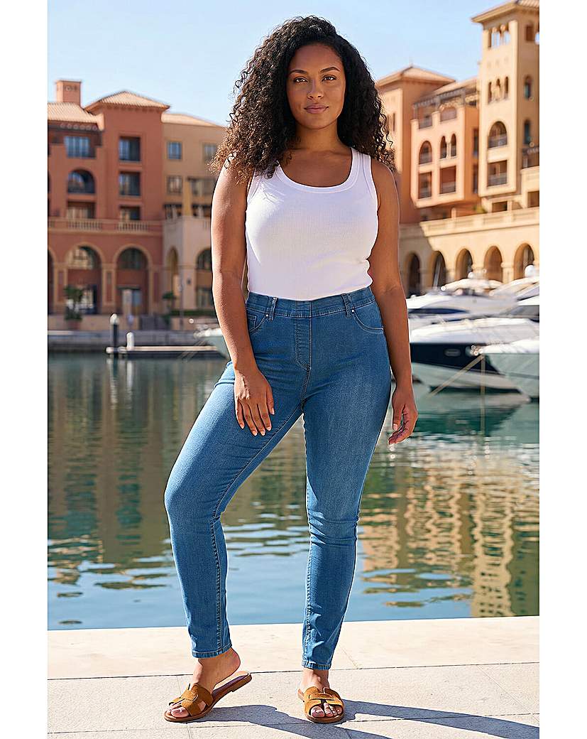 Roman Curve Stretch Denim Jegging