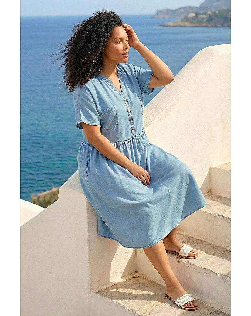 evolving shirt dress pink curve Alvita Dress (CURVE)- Pink- Preorder 1XL