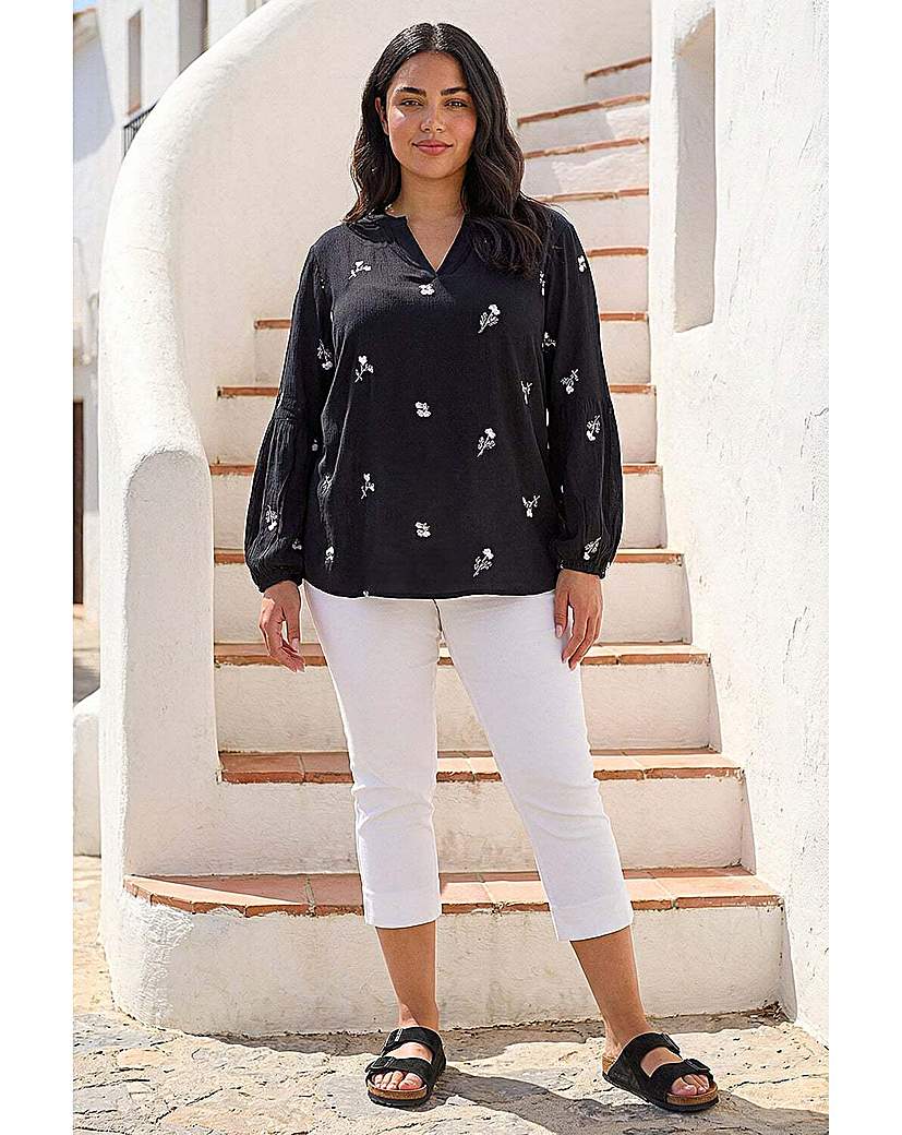 Roman Curve Women's Jersey Top Black Size 18