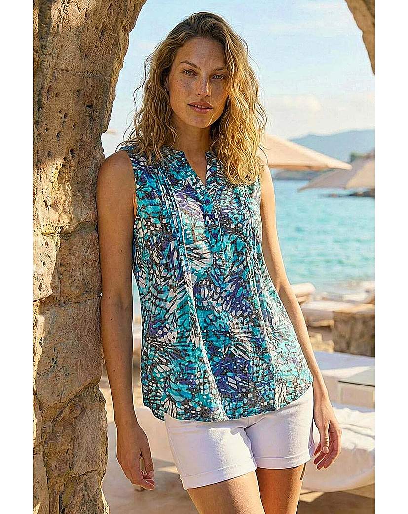 Roman Originals Women's Vest Top Blue Size 20