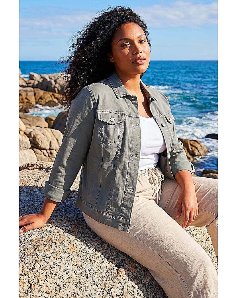 Roman Curve Khaki Bengaline Pocket Jacket 22/24