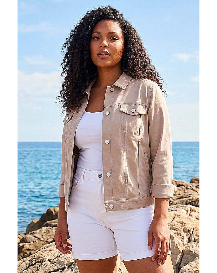 Roman Curve Women's Stone Bengaline Pocket Jacket