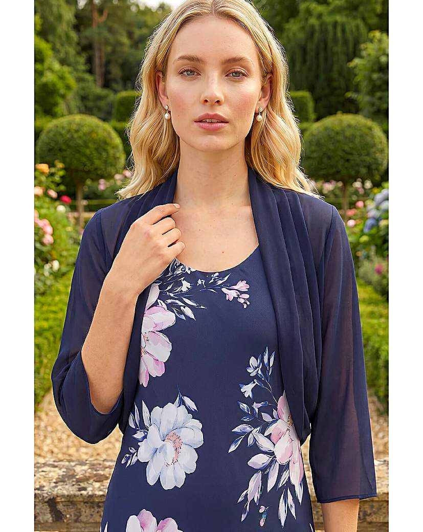 Roman Ruched Hem Chiffon Bolero