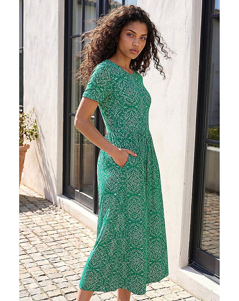 Roman Petite - Women's Dress - Gathered - Green - Size 18