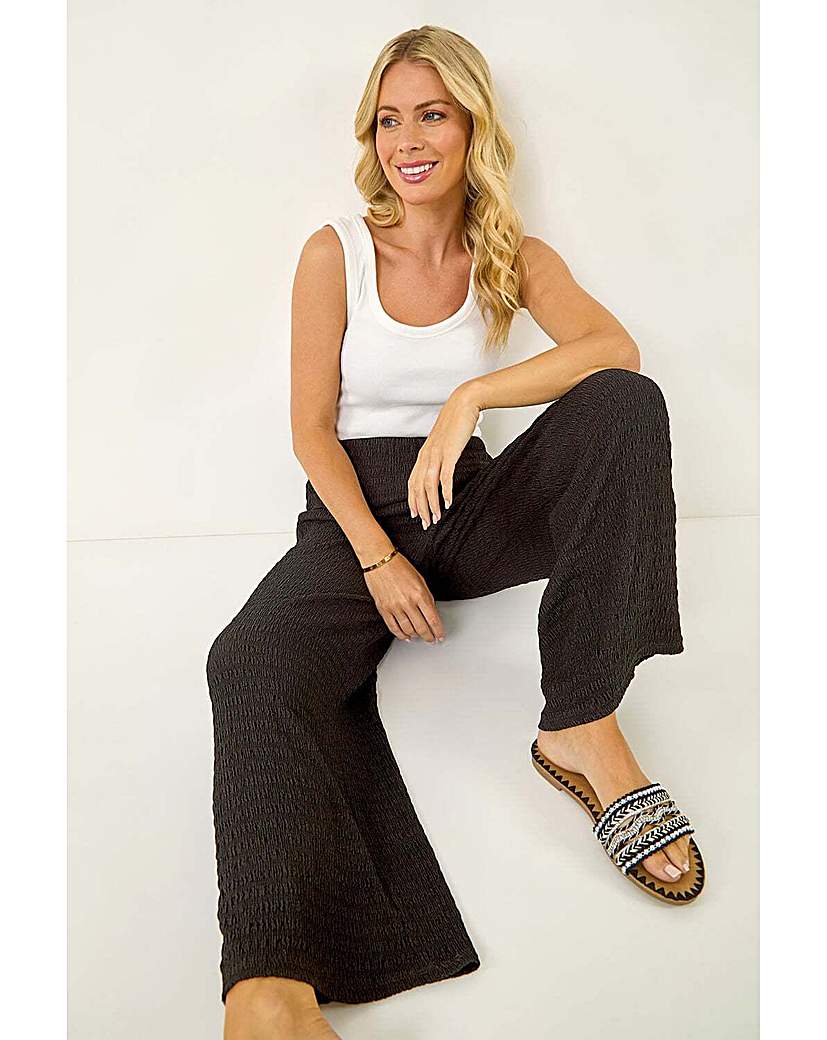 Roman Petite Textured Stretch Trouser - Black - Image 6