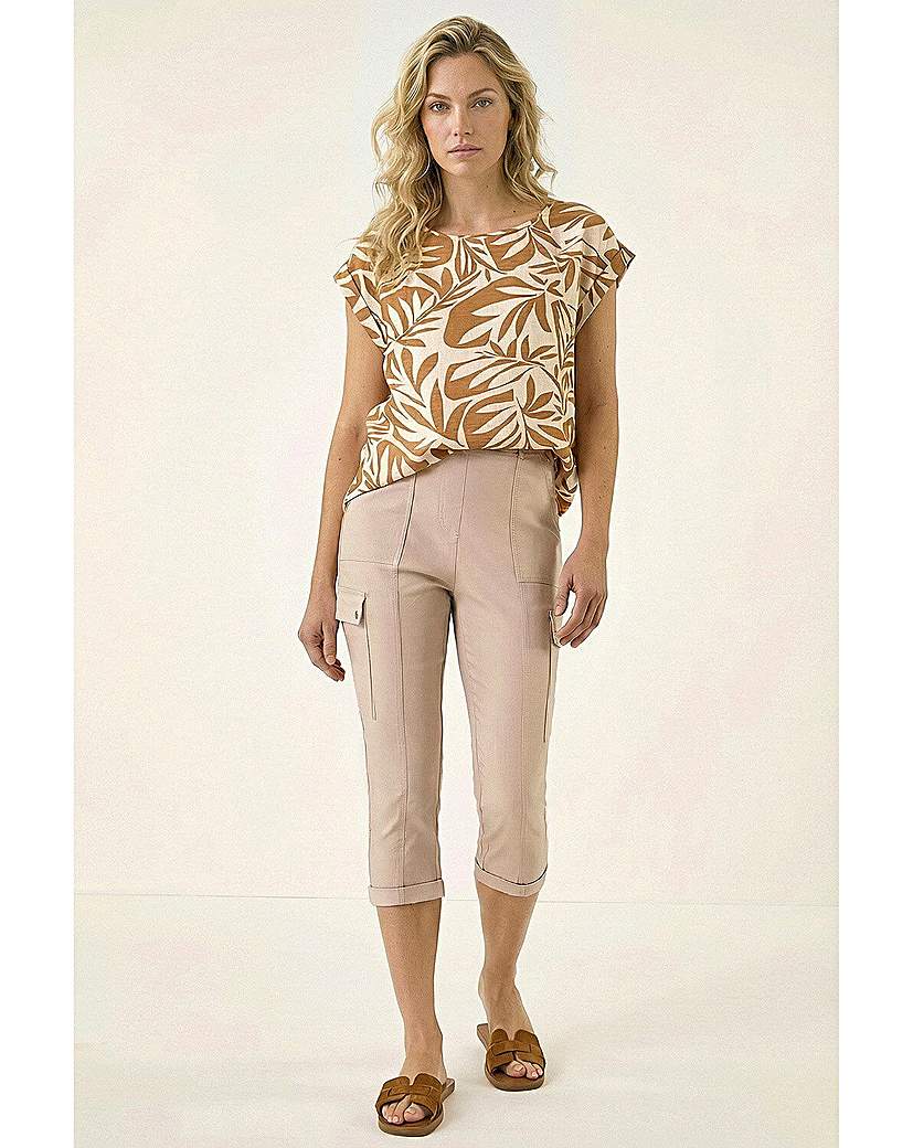 Roman Cropped Cargo Stretch Trouser