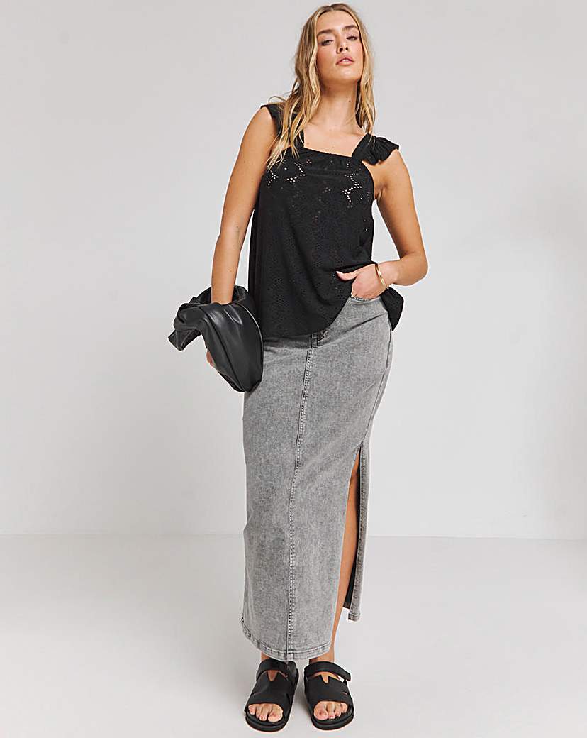 Jersey Broderie Swing Top