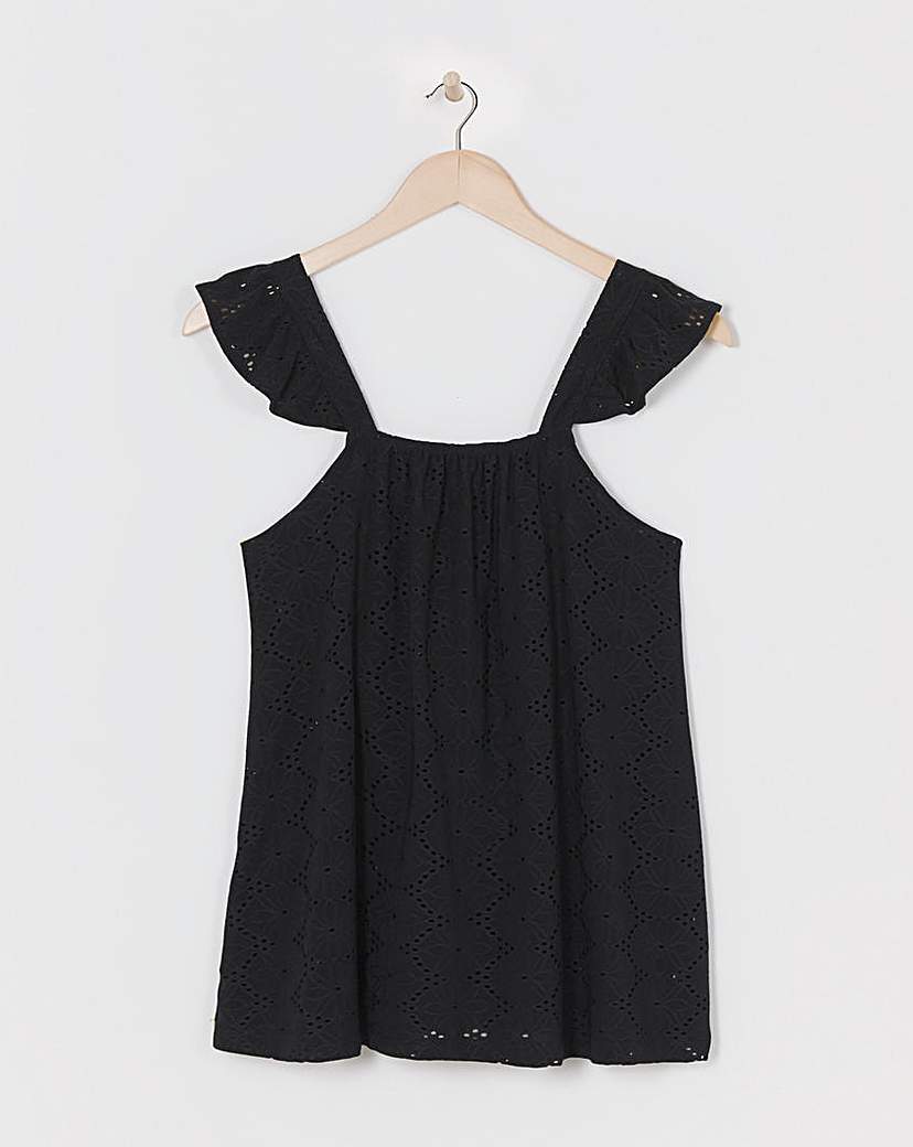 Simply Be Jersey Broderie Swing Top