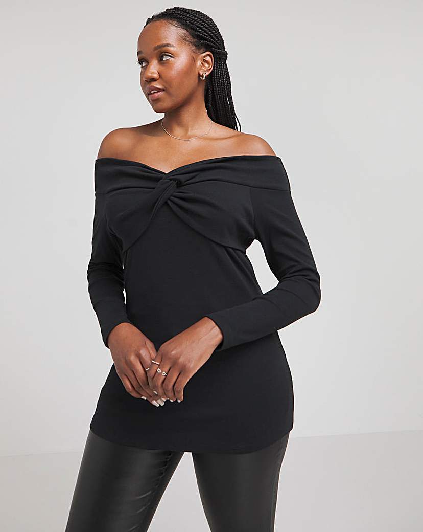 Knot Front Bardot Top