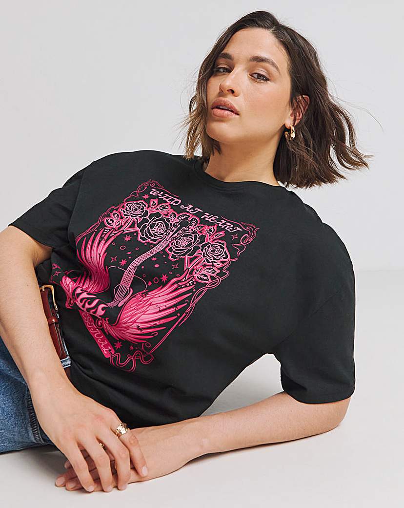 Wild at Heart Longline Slogan T-Shirt