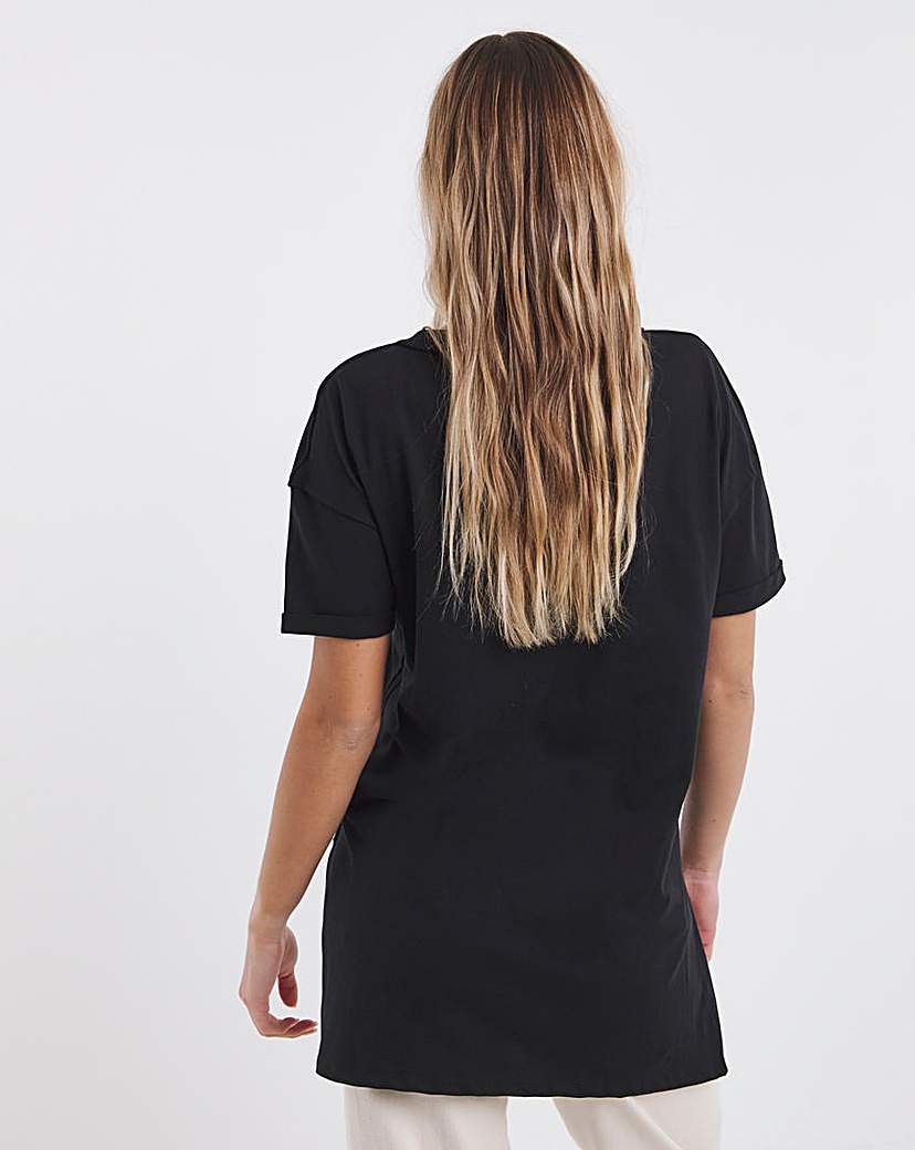 Oversized V Neck T-Shirt