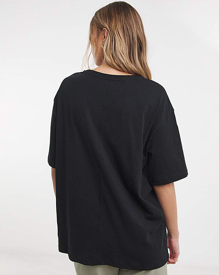Oversized Slouchy Crew Neck T-Shirt
