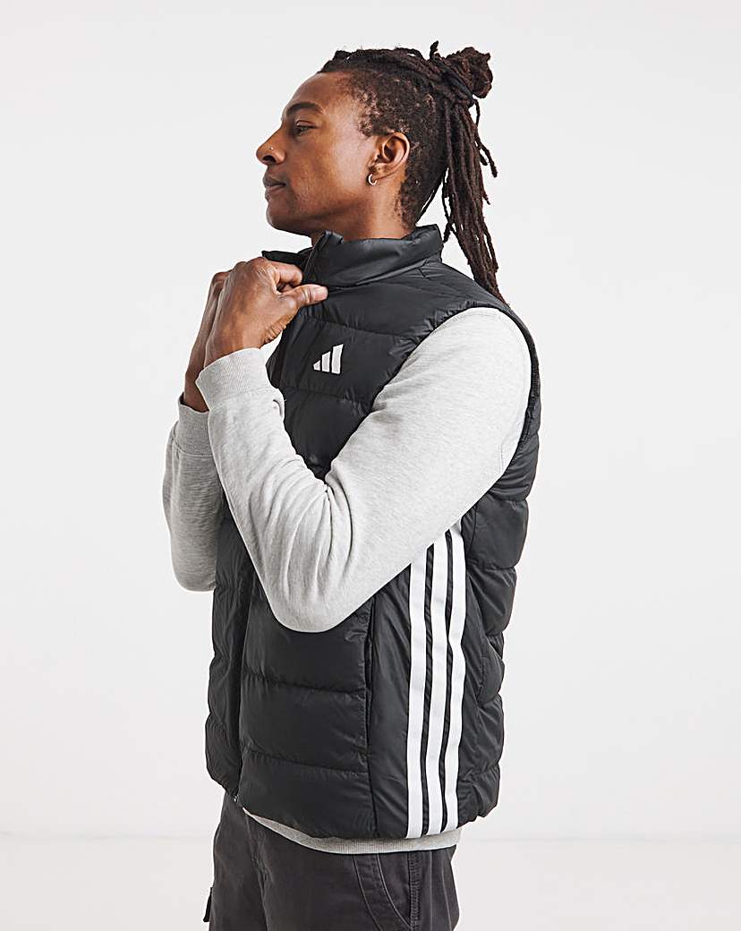 adidas Essentials 3 Stripes Down Vest Black …