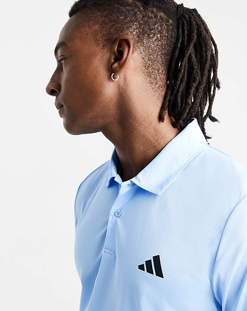 adidas Tri Base Essentials Polo Light Blue …
