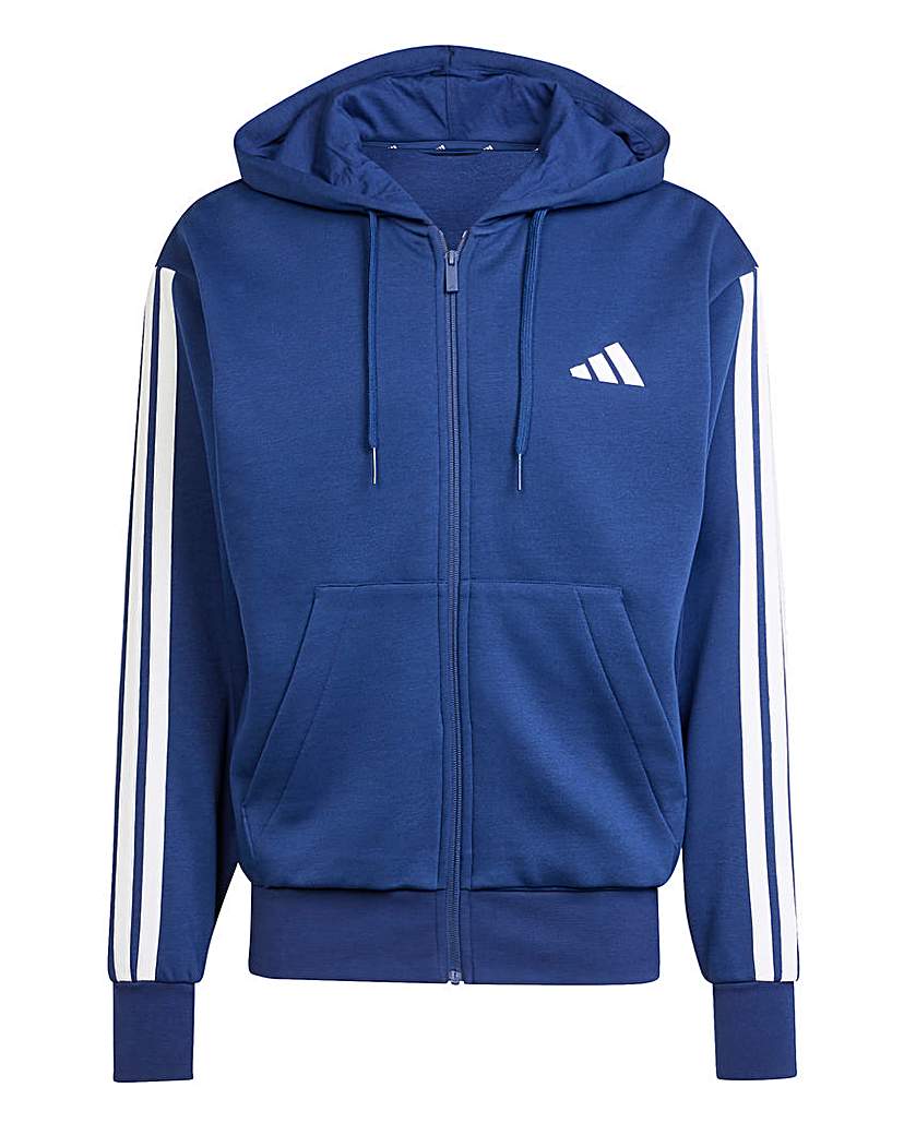New In - adidas 3 Stripes Full Zip Fleece Hoodie