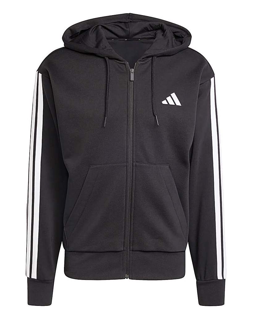 New In - adidas 3 Stripes Full Zip Fleece Hoodie
