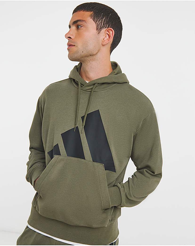 adidas Big Logo French Terry Hoodie Olive …