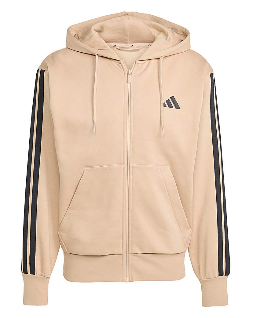 New In - adidas 3 Stripes Full Zip Fleece Hoodie