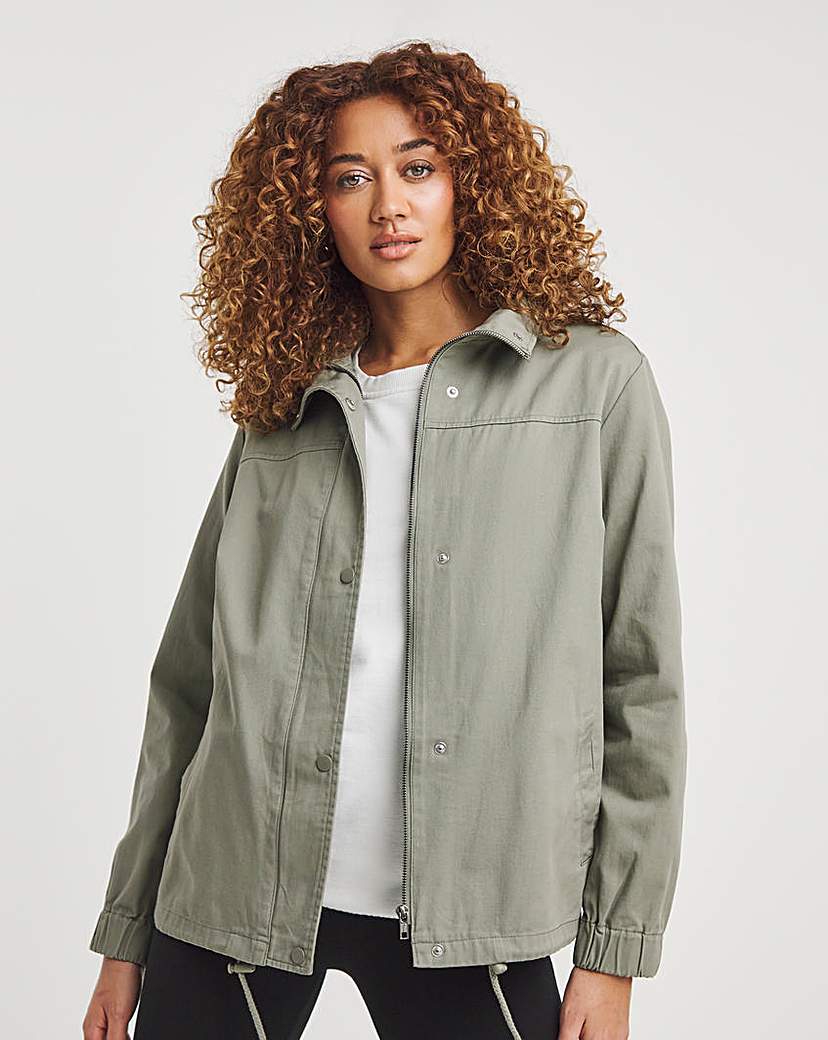 Khaki Relaxed Utility Jacket