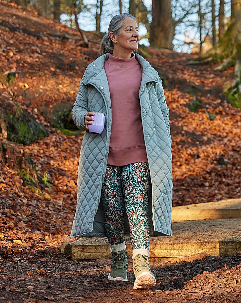 Sage Asymmetric Quilt Coat