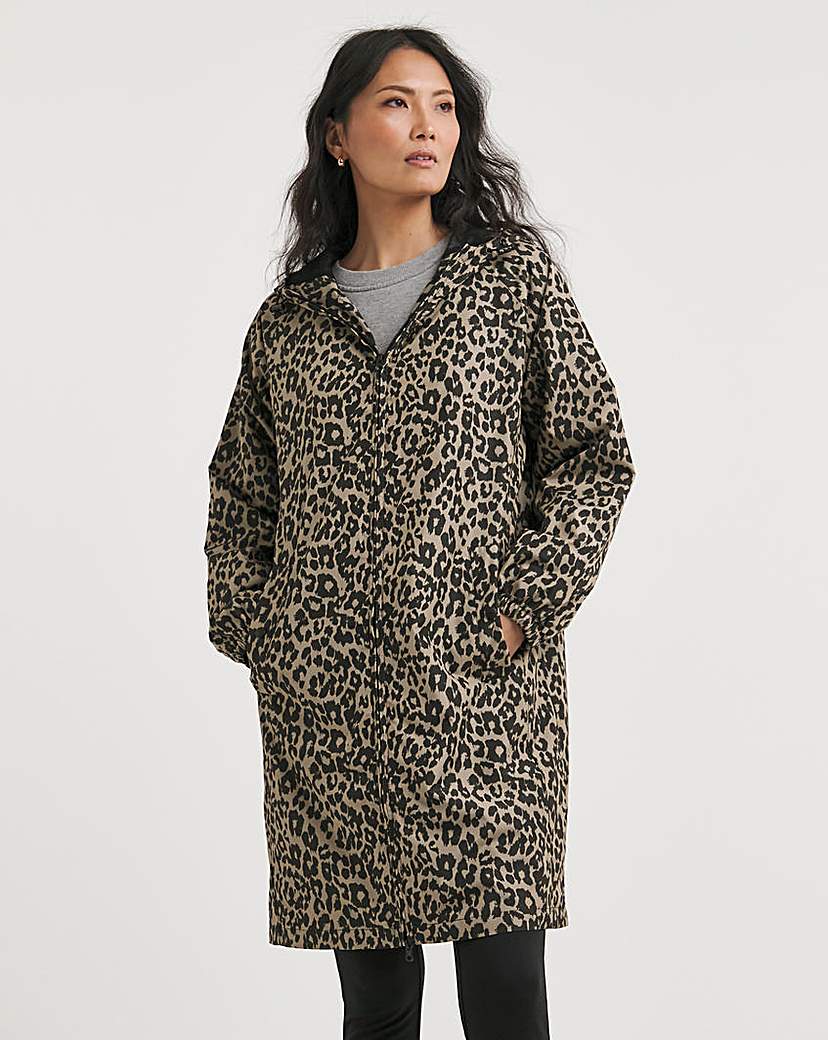 Print Longline Lightweight Raincoat