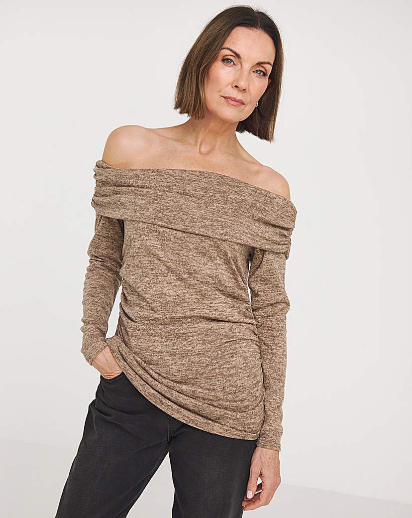 Long Sleeve Soft Touch Bardot Top