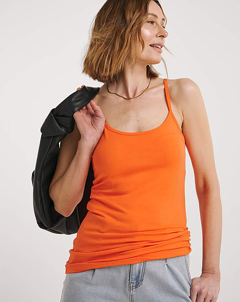 Orange Cami Vest with Adjustable Straps